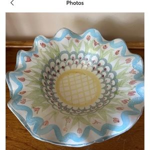 McKenzie-Childs fluted wavy bowel 12”